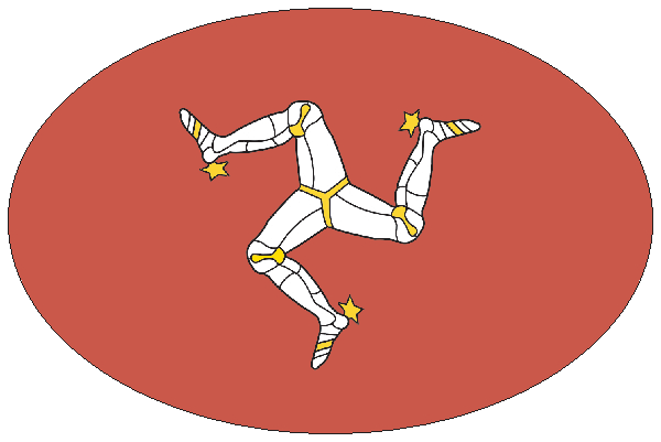 Aufkleber - Isle of man (oval) Aufkleber - Isle of man (oval)