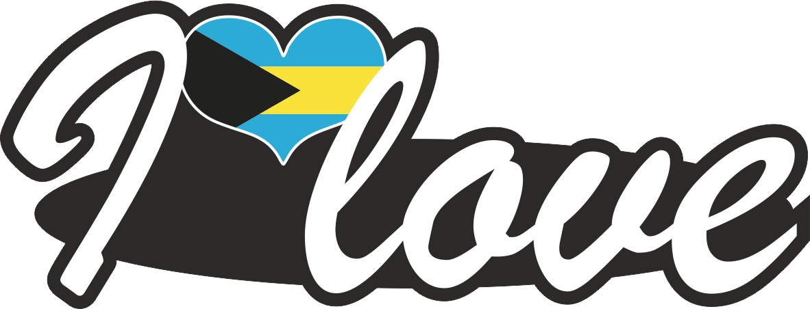 Aufkleber- I love Bahamas