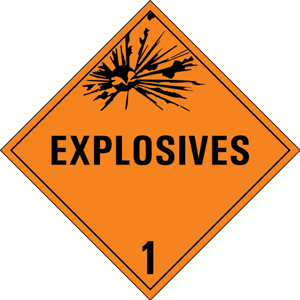 Gefahrgutaufkleber .001-Kategorie 1 Explosiv