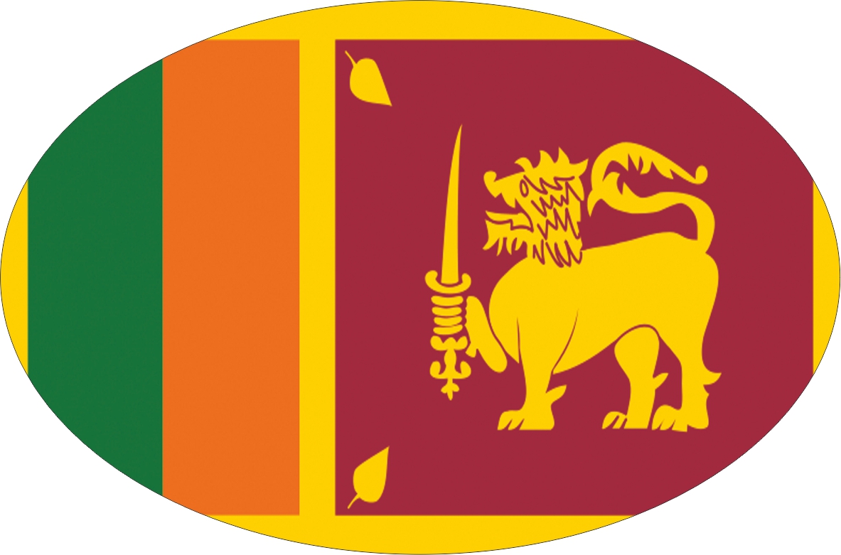 Sri Lanka | Aufkleber in ovaler Form