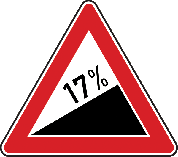 Verkehrszeichen 110.17 - Steigung 17%