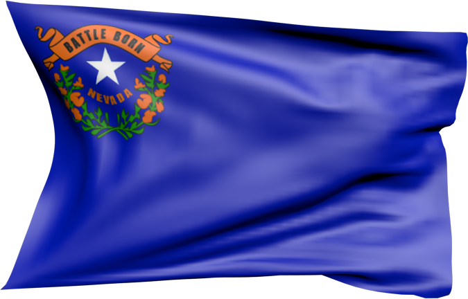 Nevada | Waving flag as a sticker