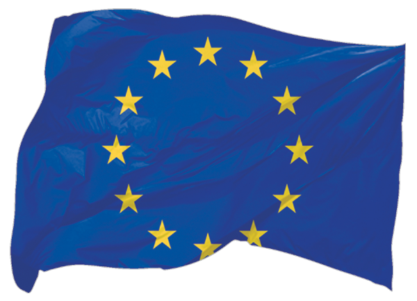 Europäische Union | wehende Flagge als Aufkleber