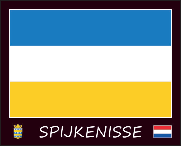 Flagge von Spijkenisse | schwarz