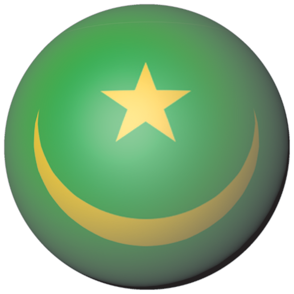 Mauritania | Sticker in ball shape