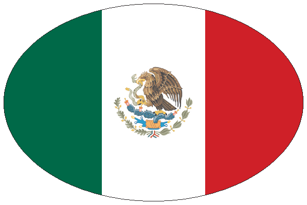 Mexico | Aufkleber in ovaler Form Mexico | Aufkleber in ovaler Form