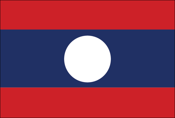 Laos | Flagge -gleiche Größe