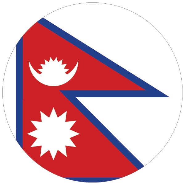 Nepal | rund geschnittener Aufkleber