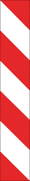Warnzeichenaufkleber alt .123- Markierung Rot/Weiß