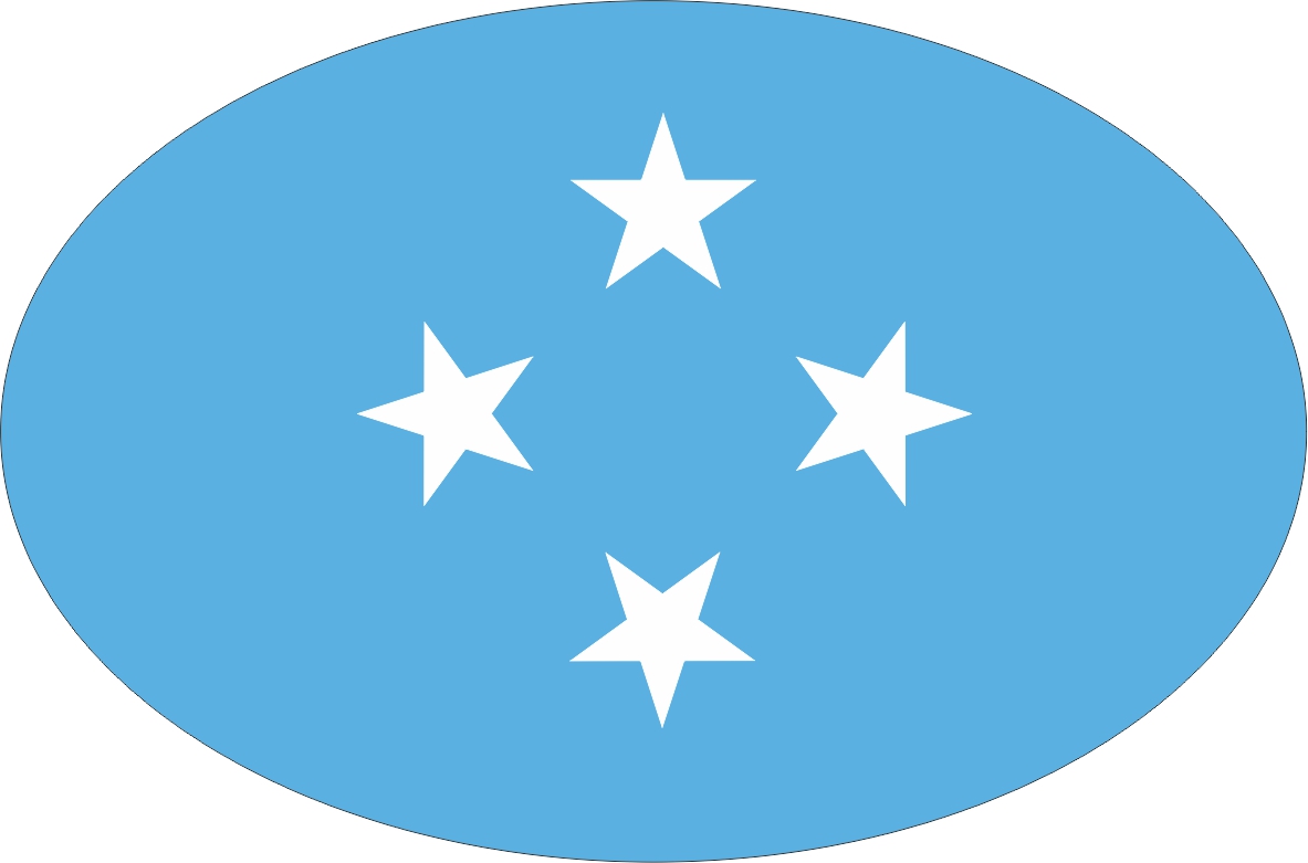 Micronesia | sticker in oval shape