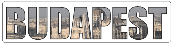 Budapest | Aufkleber- (weiss)