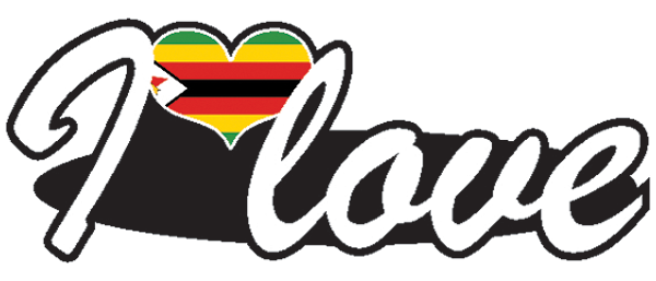 Aufkleber- I love Simbabwe