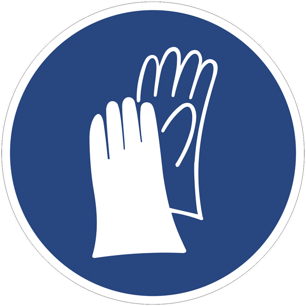 Gebotszeichenaufkleber alt .007- Handschutz benutzen (alt)