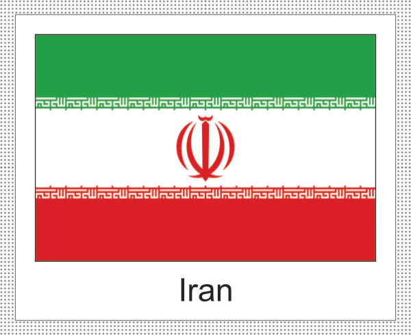 Iran | Aufkleber mit weissem Design Iran | Aufkleber mit weissem Design
