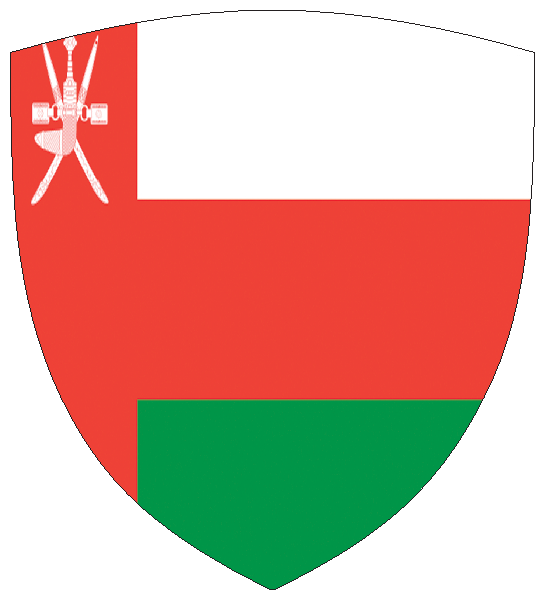 Oman | Flagge -wappenförmig