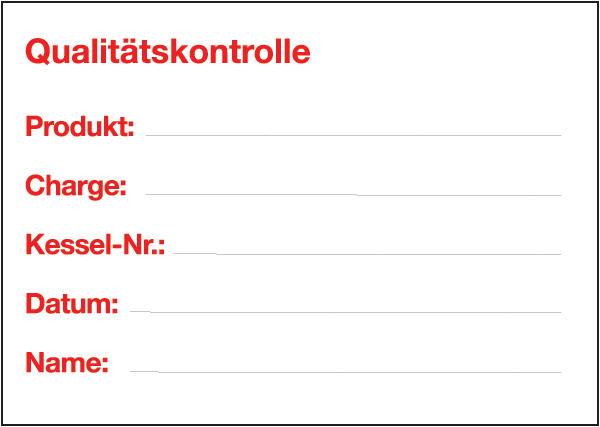 Warnzeichenaufkleber Sonstige .008- Qualitätskontrolle