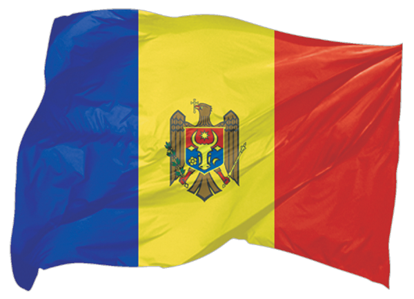 Moldova | wehende Flagge als Aufkleber