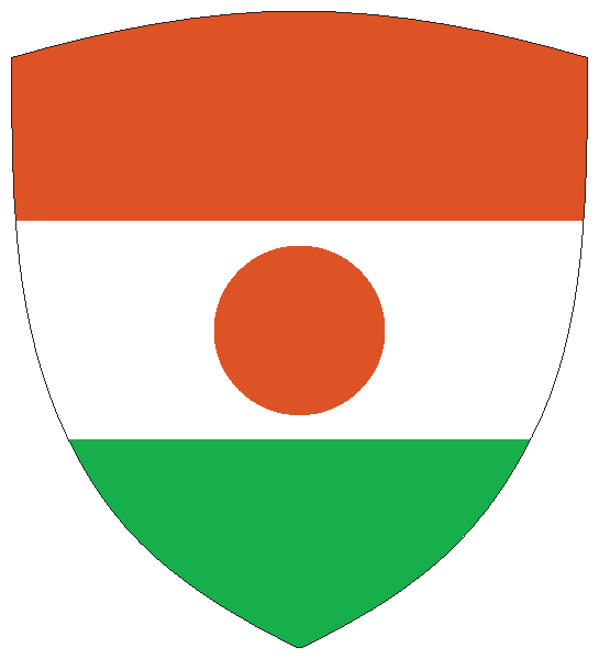 Niger | Flagge -wappenförmig Niger | Flagge -wappenförmig