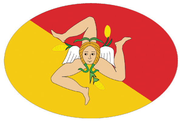 Sizilien | Aufkleber in ovaler Form