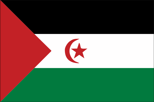 Western Sahara (Sahrawi Arab Democratic Republic) | Flag of (same size)