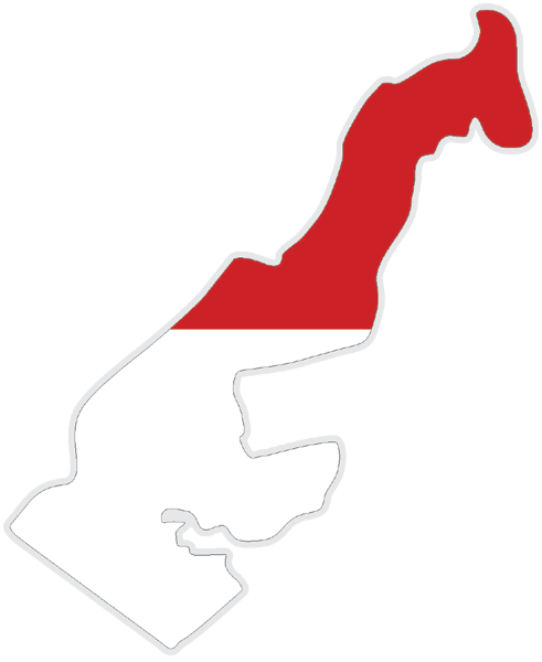 Monaco | Auf Contour geschnittene Flagge