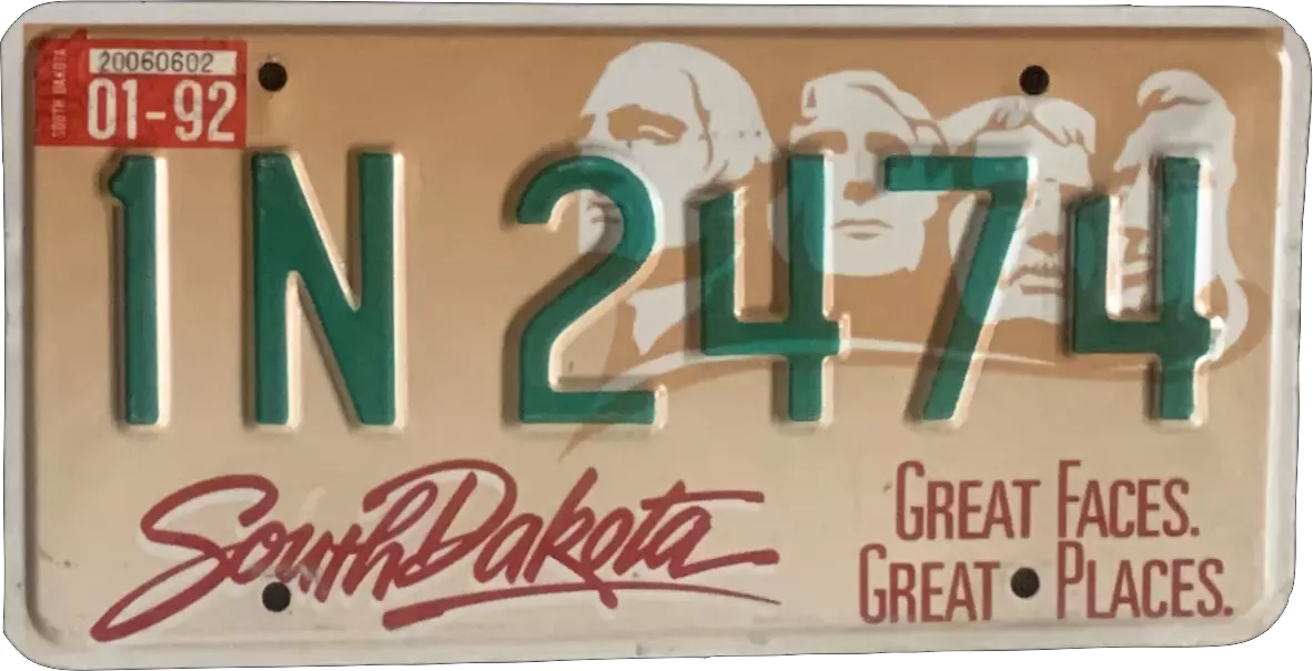 USA license plate | South Dakota.2
