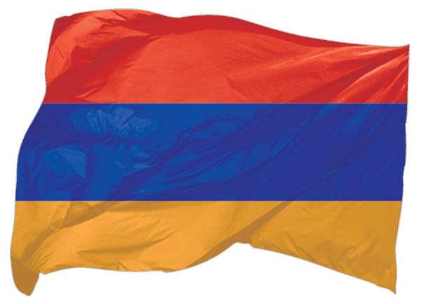 Armenien | wehende Flagge als Aufkleber
