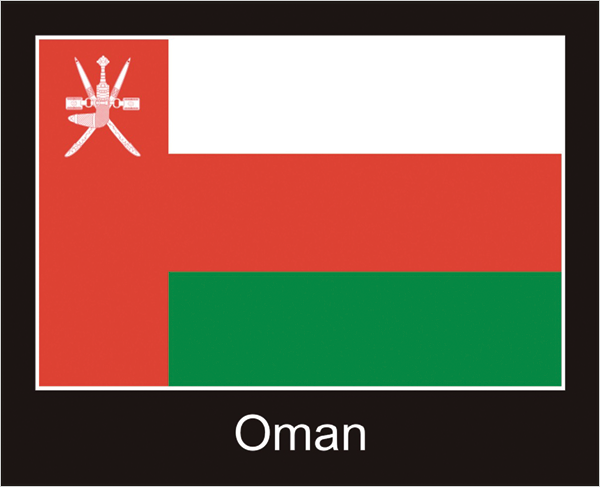 Oman | Aufkleber mit schwarzem Design Oman | Aufkleber mit schwarzem Design