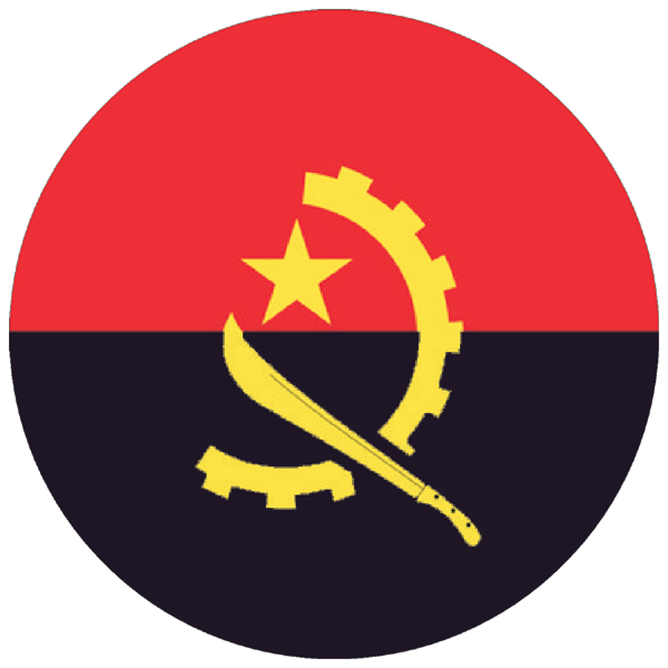 Angola | rund geschnittener Aufkleber