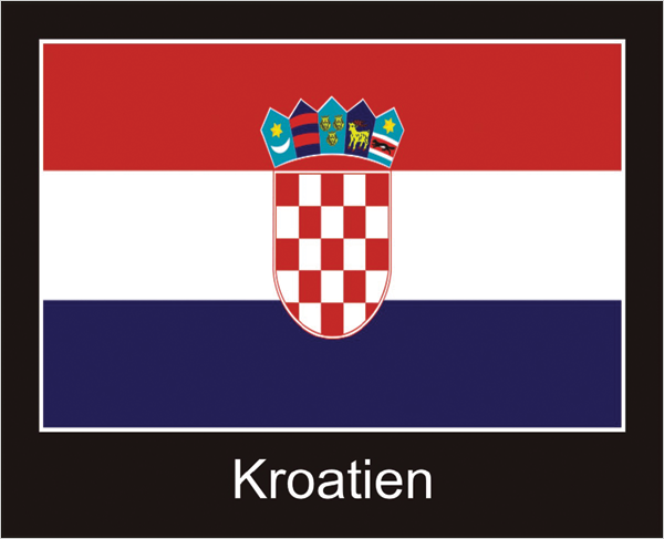 Kroatien | Aufkleber mit schwarzem Design 