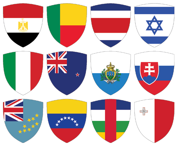 Sticker aufkleber Nationalitätenkennzeichen flagge fahne la gomera