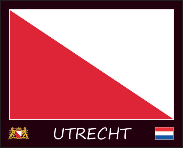Flagge von Utrecht | schwarz