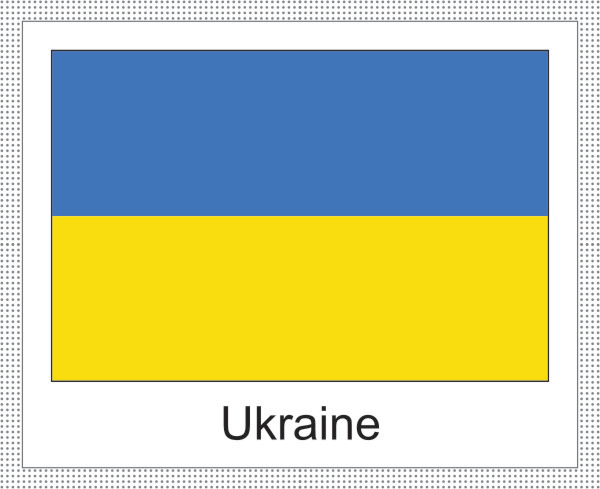 Ukraine | Aufkleber mit weissem Design