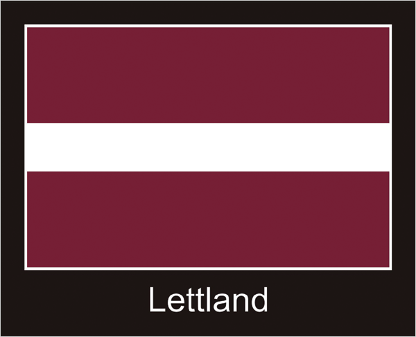 Flagge | Lettland -schwarzes Design Flagge | Lettland -schwarzes Design