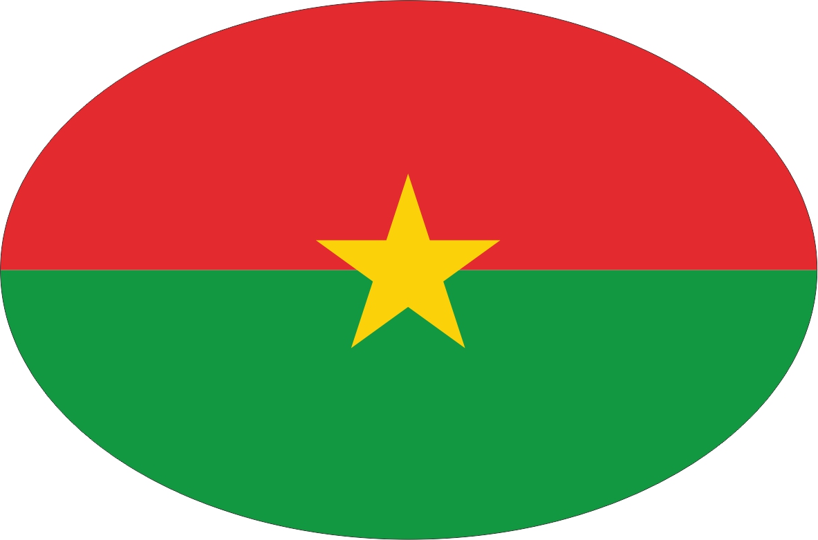 Burkina Faso | sticker in oval shape 