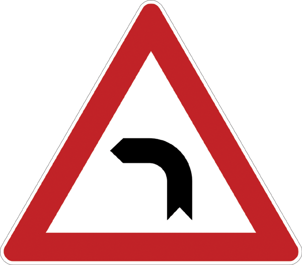 Verkehrszeichen 103.10 - Kurve - links