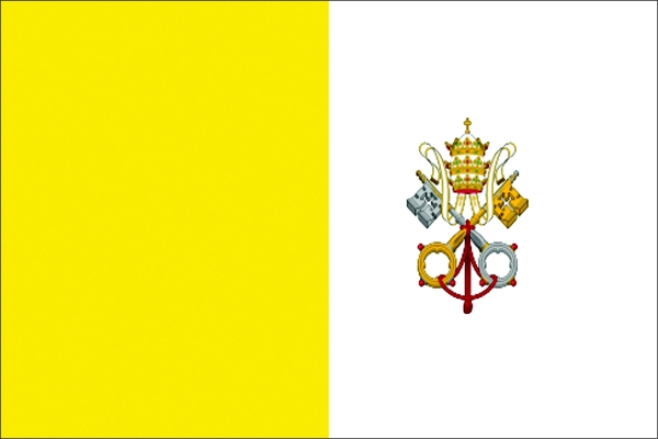 Vatikanstadt | Flagge -gleiche Größe