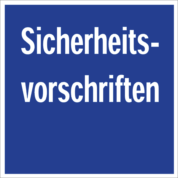 Gebotszeichenaufkleber alt .084- Sicherheitsvorschriften