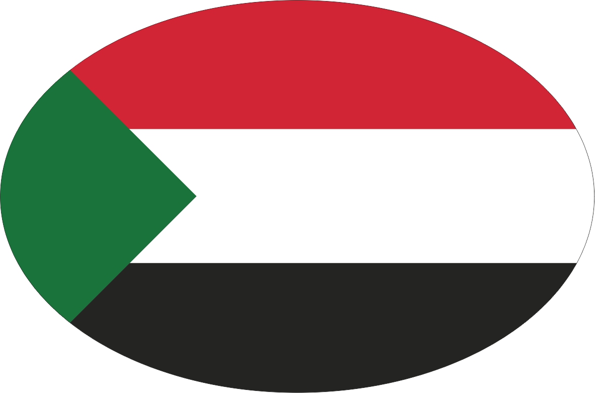 Sudan | sticker in oval shape