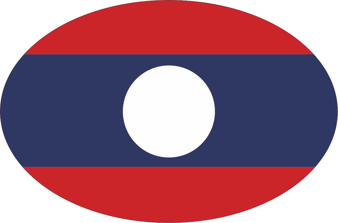 Laos | Aufkleber in ovaler Form