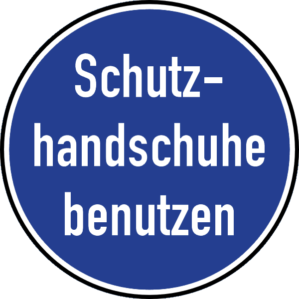 Gebotszeichenaufkleber alt .116- Schutzhandschuhe benutzen
