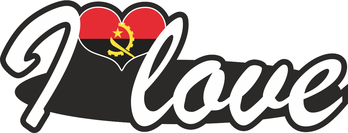 Aufkleber- I love Angola Aufkleber- I love Angola