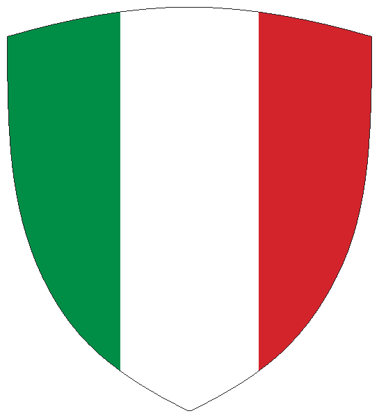 Flagge Italien (wappenförmig)