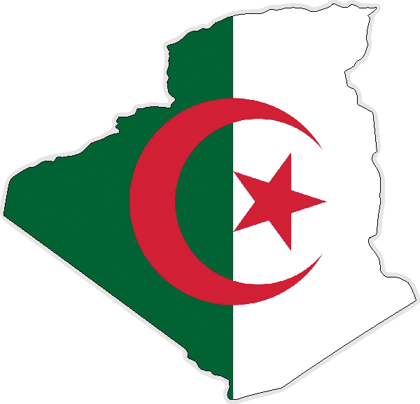 Algerien | Auf Contour geschnittene Flagge