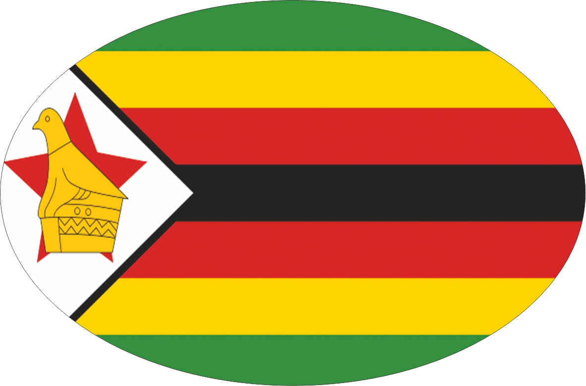Simbabwe | Aufkleber in ovaler Form