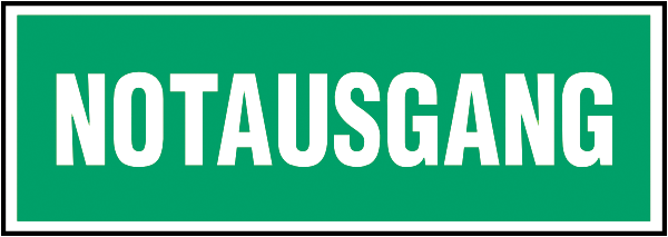 Rettungszeichenaufkleber .044- Notausgang (alt)