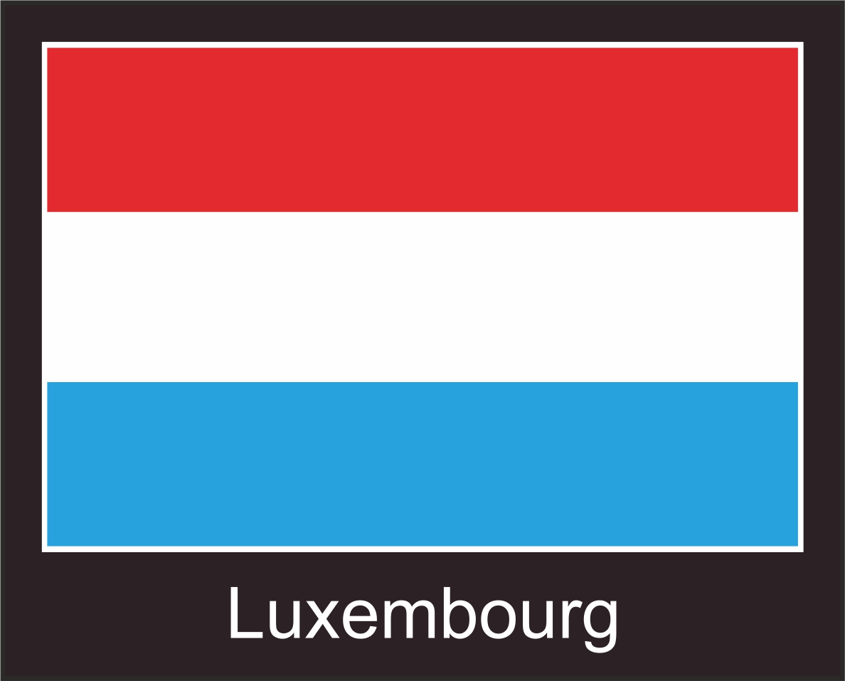 Luxemburg | Aufkleber mit schwarzem Design 