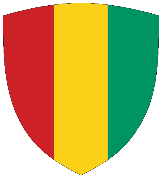 Guinea | Flagge -wappenförmig