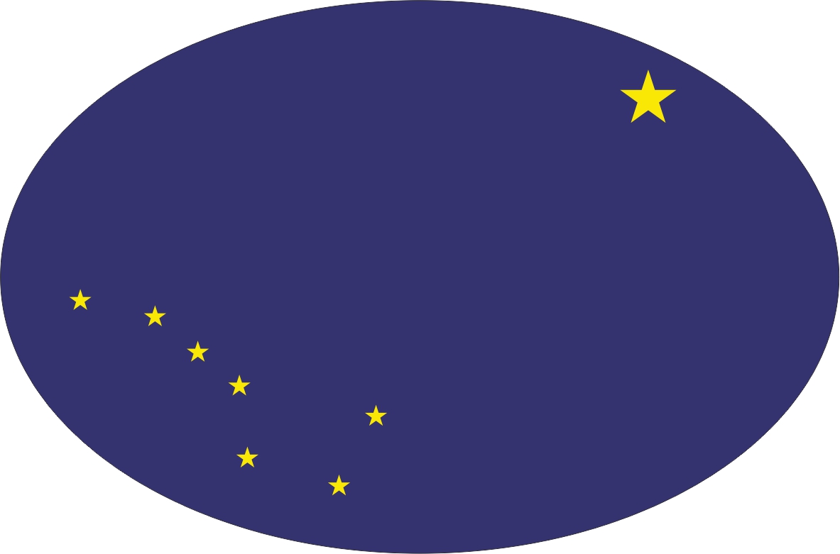 Alaska | sticker in oval shape