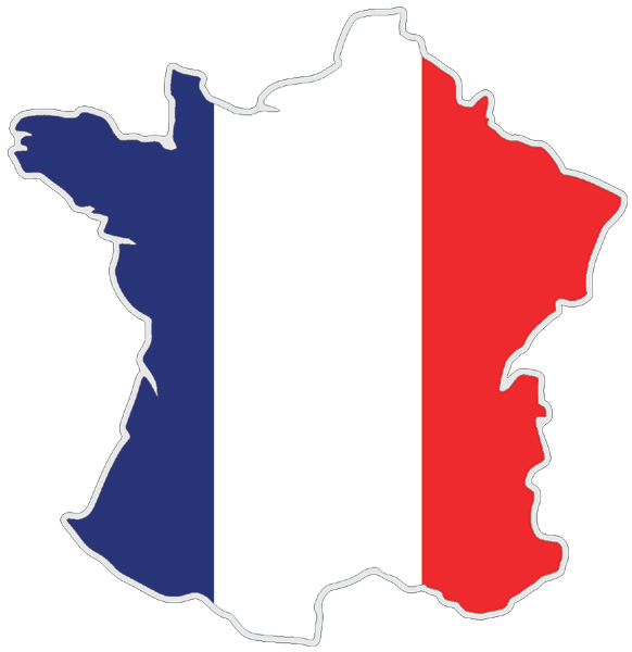 Auf Contour geschnittene Flagge | Frankreich